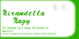 mirandella nagy business card